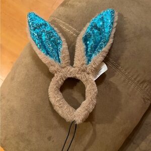 Sparkly Blue Sequin Bunny Ear Headband